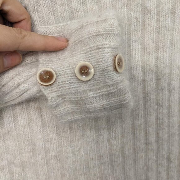 Cream Turtleneck Sweater preppy fall cozy minimalist - Picture 2 of 5